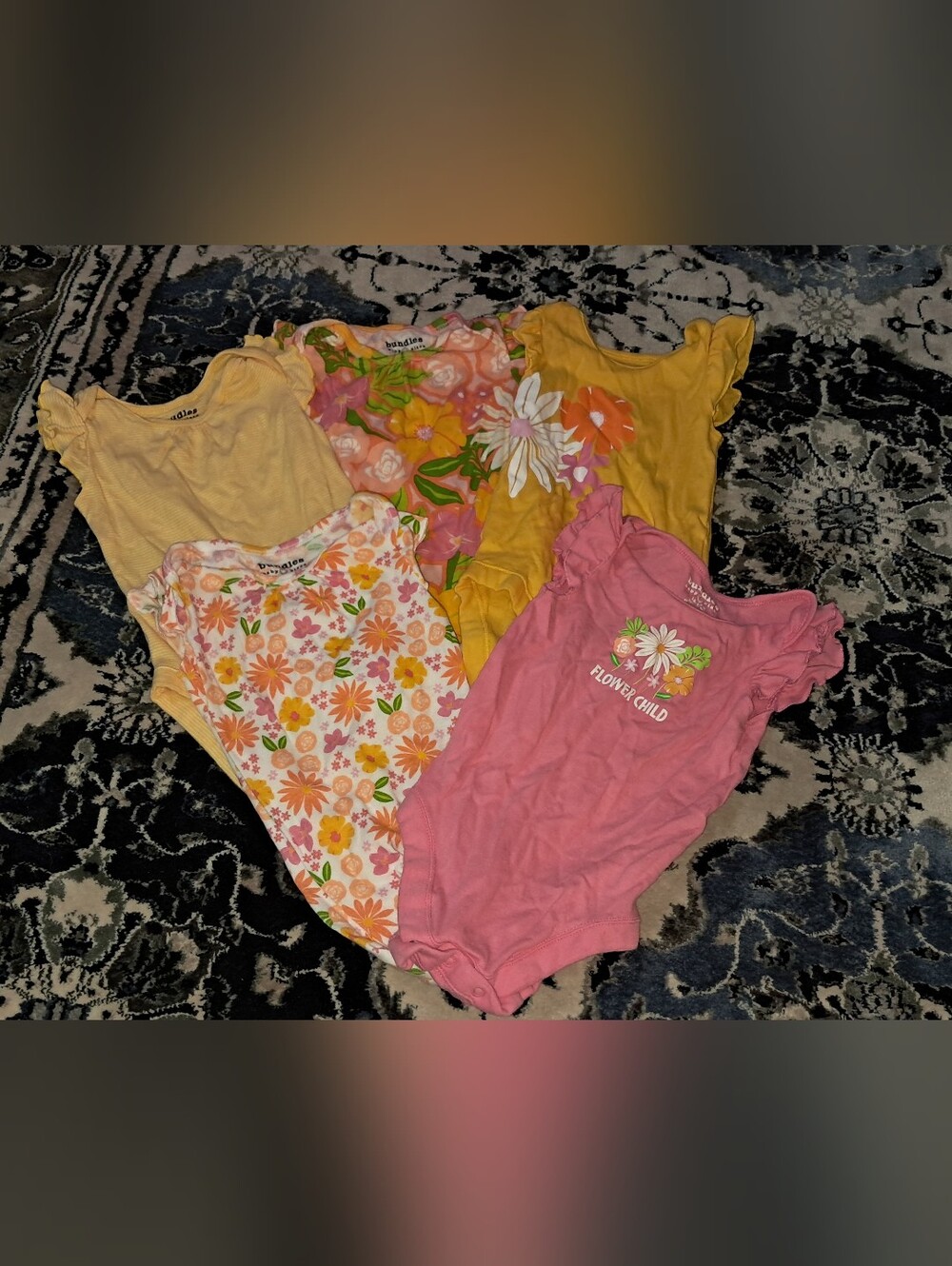Girls' Floral One-Piece Bodysuit Pack - Bundles Baby Place 12-18m